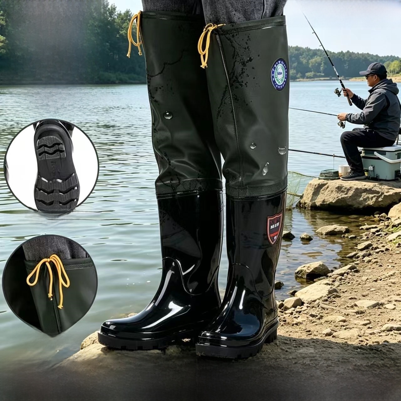 Fishing Pants Waterproof - Botas de Lluvia Gruesas por Encima