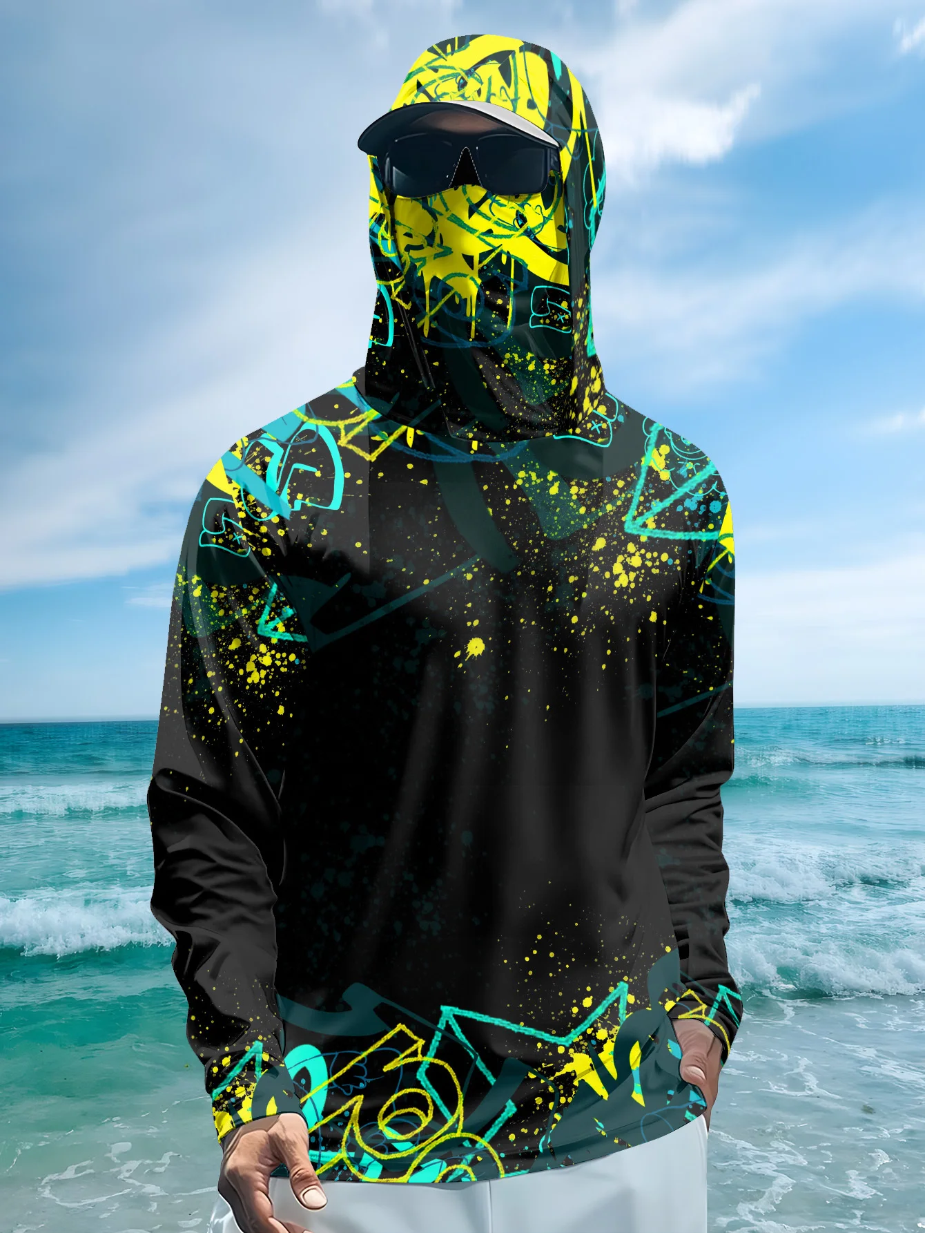 Sudadera con capucha para pesc - Fishing Mask Sun Protection reseña y precio