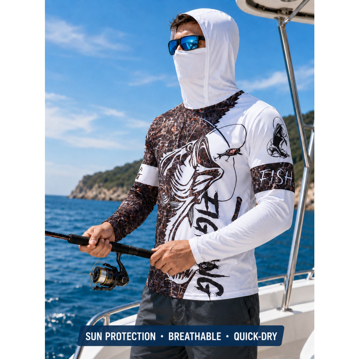 MALFC 1PC Camiseta de pesca co - Fishing Shirt Uv Protection reseña y precio